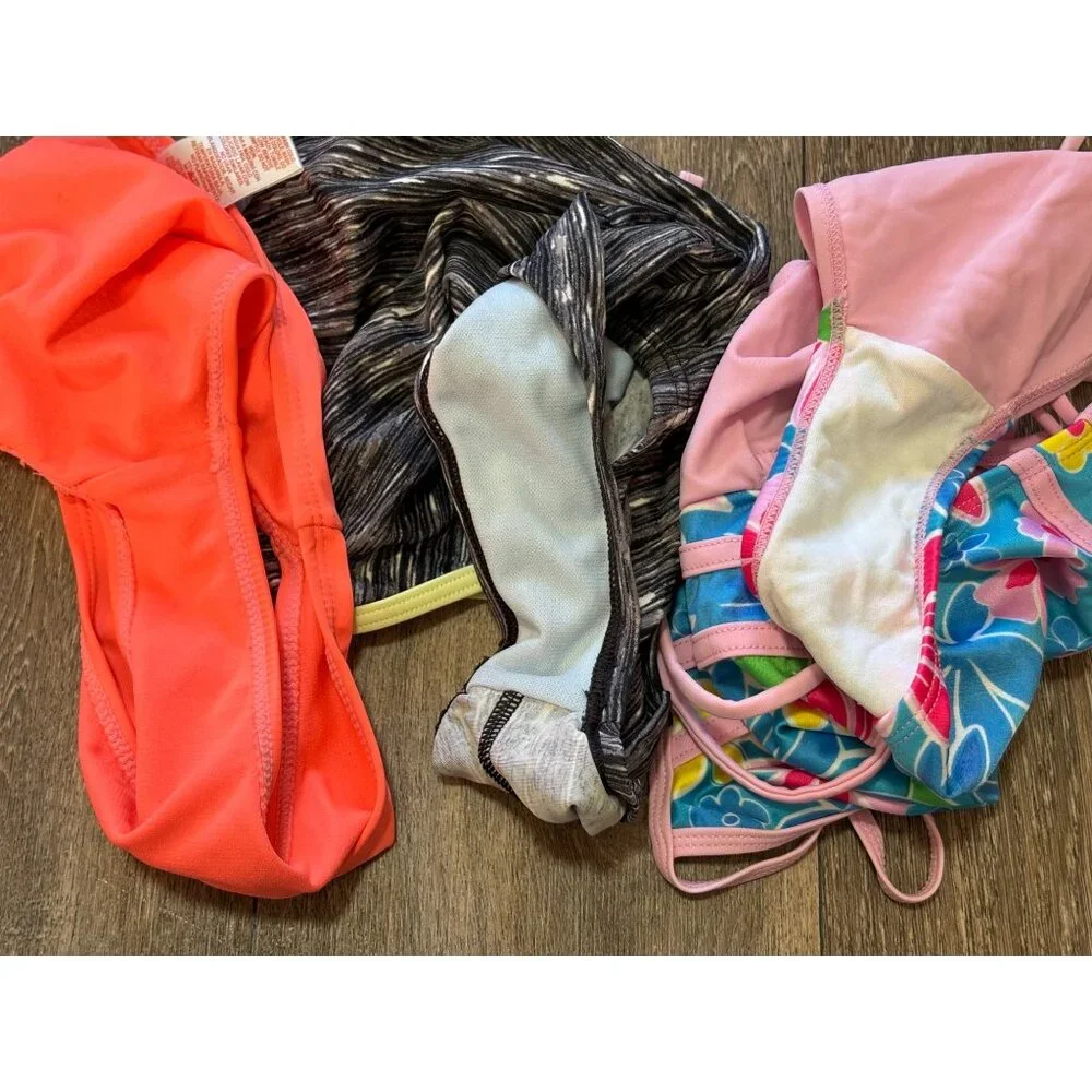 GIRLS SUMMER LOT SWIMWEAR SIZE 7-8 MULTICOLORED SWIMSET ONE PIECE - Picture 6 of 7